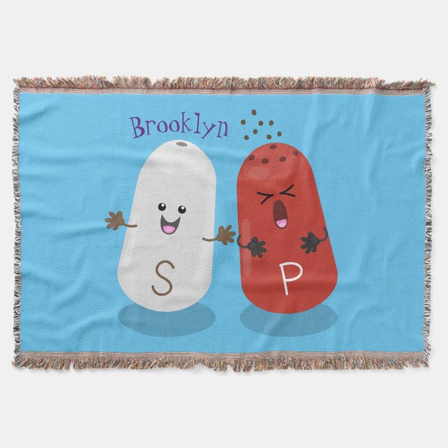 Niedliches Kawaii-Salz und Pfefferschüttler Cartoo Decke (Vorderseite)