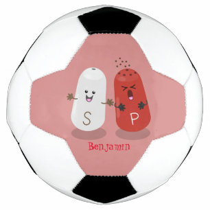 Niedliches Kawaii-Salz und Pfefferschüttler Cartoo Fußball