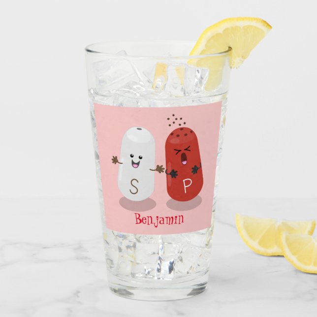 Niedliches Kawaii-Salz und Pfefferschüttler Cartoo Glas (Rückseite Ice)