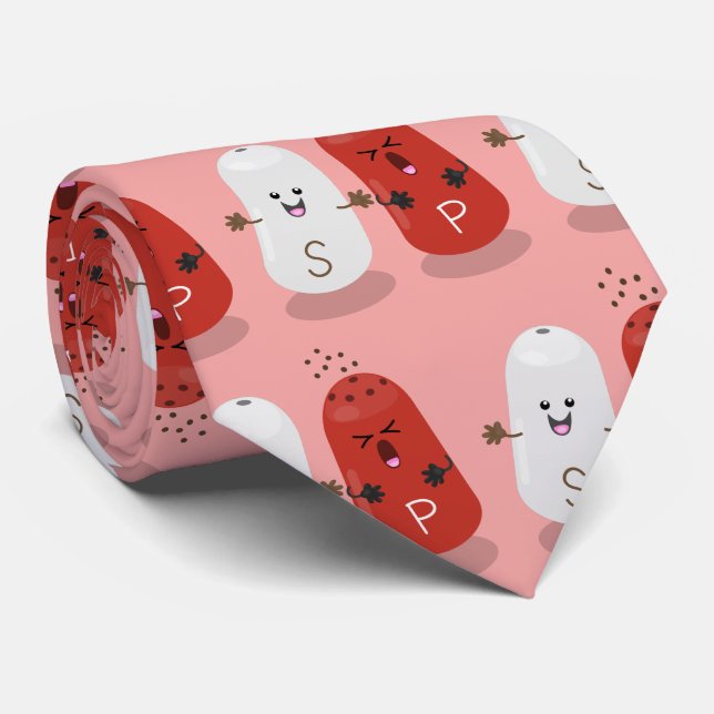 Niedliches Kawaii-Salz und Pfefferschüttler Cartoo Krawatte (Gerollt)