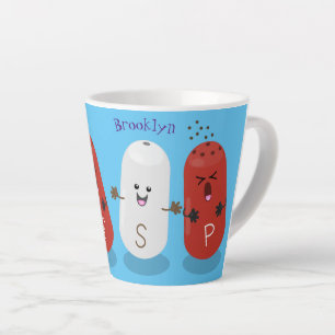 Niedliches Kawaii-Salz und Pfefferschüttler Cartoo Milchtasse