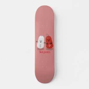 Niedliches Kawaii-Salz und Pfefferschüttler Cartoo Skateboard