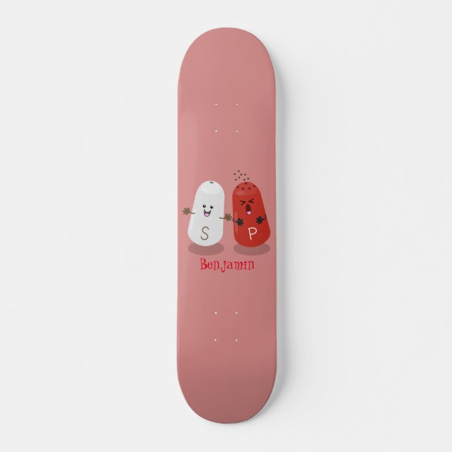 Niedliches Kawaii-Salz und Pfefferschüttler Cartoo Skateboard (Vorne)