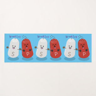 Niedliches Kawaii-Salz und Pfefferschüttler Cartoo Yogamatte