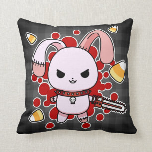Niedliches Kawaii schlechtes Häschen mit Kissen