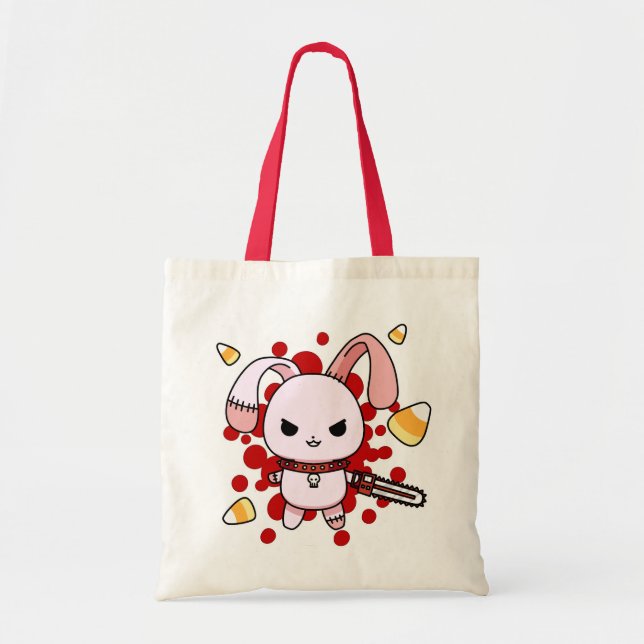 Niedliches Kawaii schlechtes Häschen mit Tragetasche (Vorne)