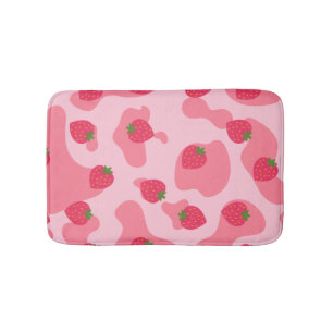 Niedliches Kawaii Strawberry Cow Muster Badematte