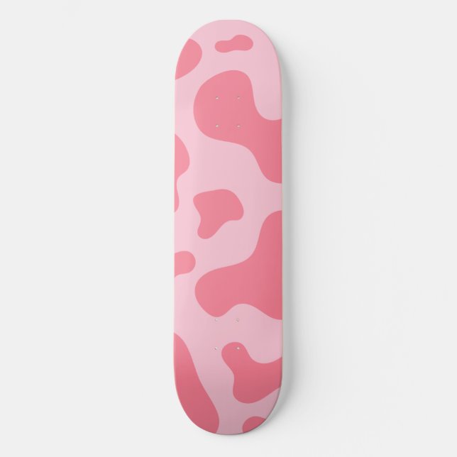 Niedliches Kawaii Strawberry Cow Muster Skateboard (Vorderseite)