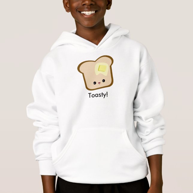 Niedliches Kawaii Toasty! Toast- und Hoodie (Vorderseite)