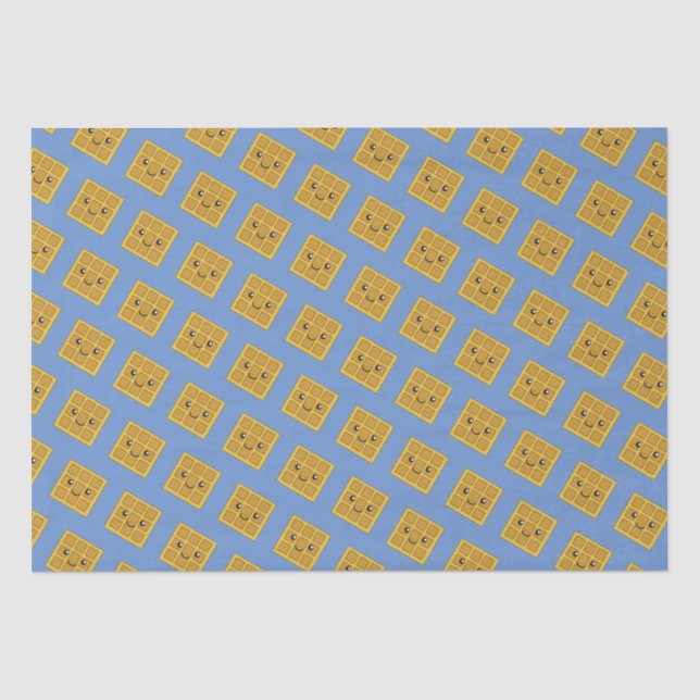 Niedliches Kawaii Waffelmuster Seidenpapier (Vorderseite)