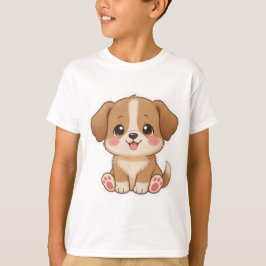 Niedliches Kawaii-Welpendesign T-Shirt