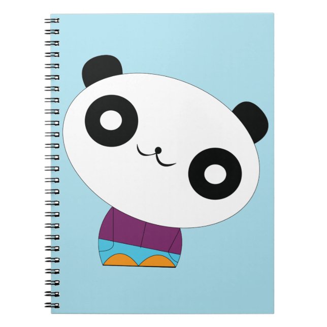 Niedliches kawaii wirklicher kalter Panda Notizblock (Vorderseite)
