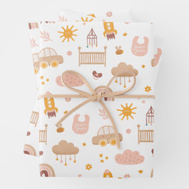 Niedliches Kinderbaby-Muster. Kinderzimmer von lus Geschenkpapier Set