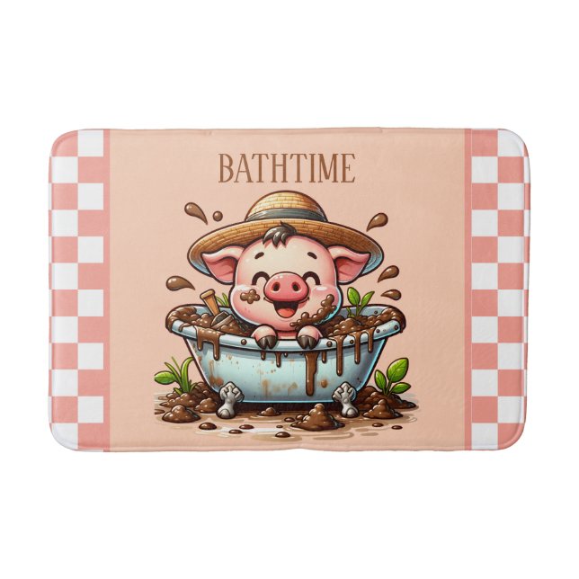 Niedliches Kinderbadeweinchen Badematte (Vorderseite)