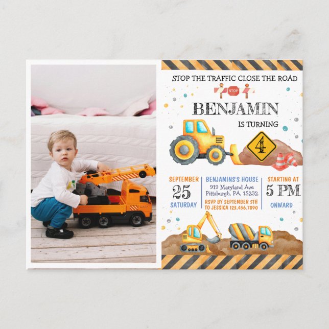 Niedliches Kindergeburtstag-Party für den Dump Postkarte (Vorderseite)