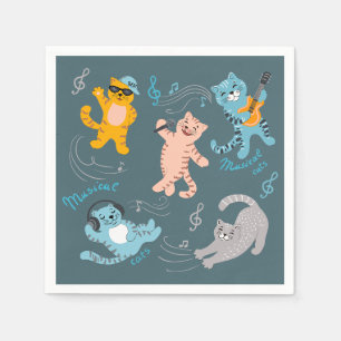 Niedliches Kindergeburtstag-Party für Katzen Serviette