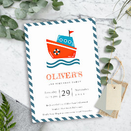Niedliches Kinderschiff jedes Alter zum Geburtstag Dankeskarte