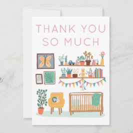 Niedliches Kinderzimmer BABY SHOWER GIFTS Dankeskarte