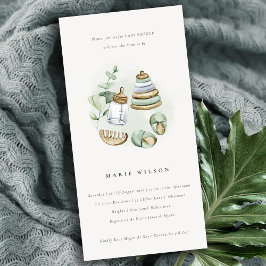 Niedliches Kinderzimmer Essential Green Baby Dusch Dankeskarte