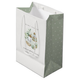 Niedliches Kinderzimmer Essential Leafy Green Baby Mittlere Geschenktüte