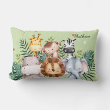 Niedliches Kinderzimmer Monogramm l Safari Grünpfl