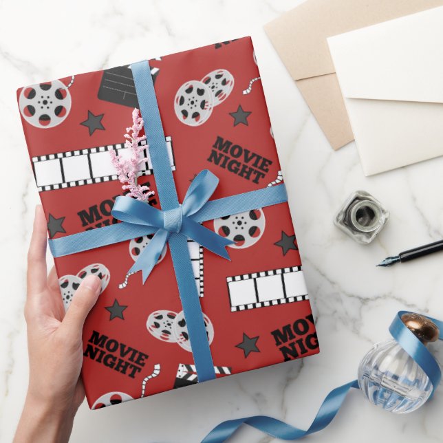 Niedliches Kinotheater Party gekachelt Geschenkpapier (Schenken)