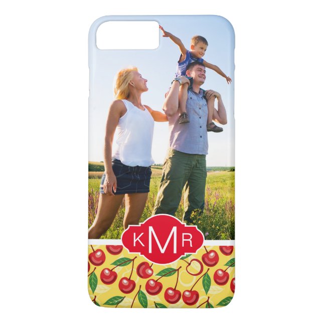 Niedliches Kirschmuster | addieren Ihr Foto Case-Mate iPhone Hülle (Rückseite)