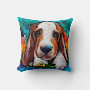 Niedliches Kissen für Basset-Hund