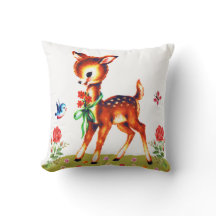Niedliches Kitschy Rotwild-Kissen