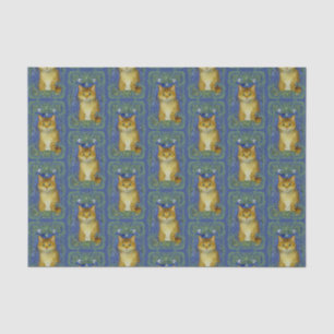 Niedliches Kitten im Vintagen Jugendstil Seidenpapier