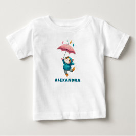 Niedliches Kitten mit Regentanz im Regen Baby T-shirt