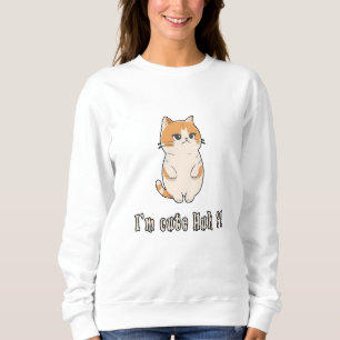 Niedliches Kitty Cat Design Sweatshirt für Katze L
