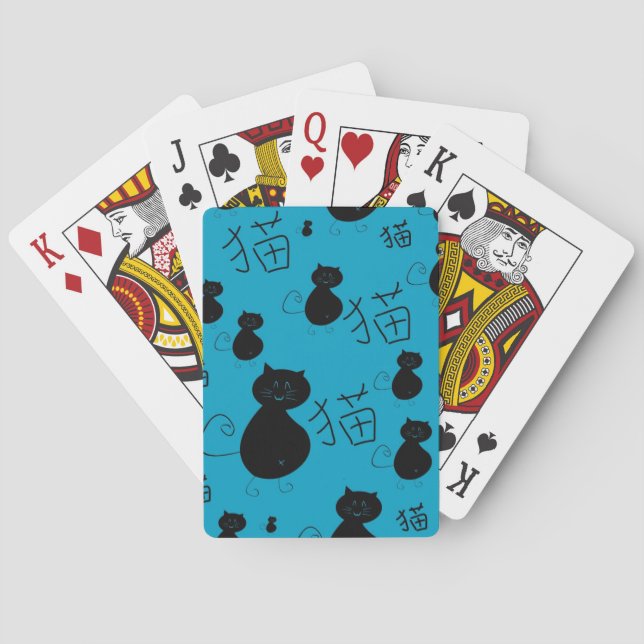 Niedliches Kittymuster Spielkarten (Rückseite)