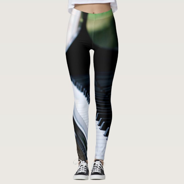 Niedliches Klavierwerk Leggings (Vorderseite)