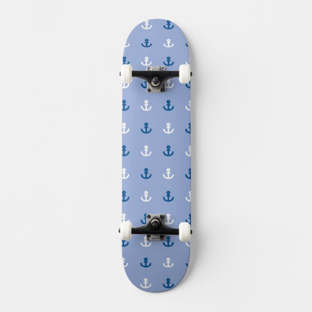Niedliches kleines Anker-Muster Skateboard (Vorderseite)