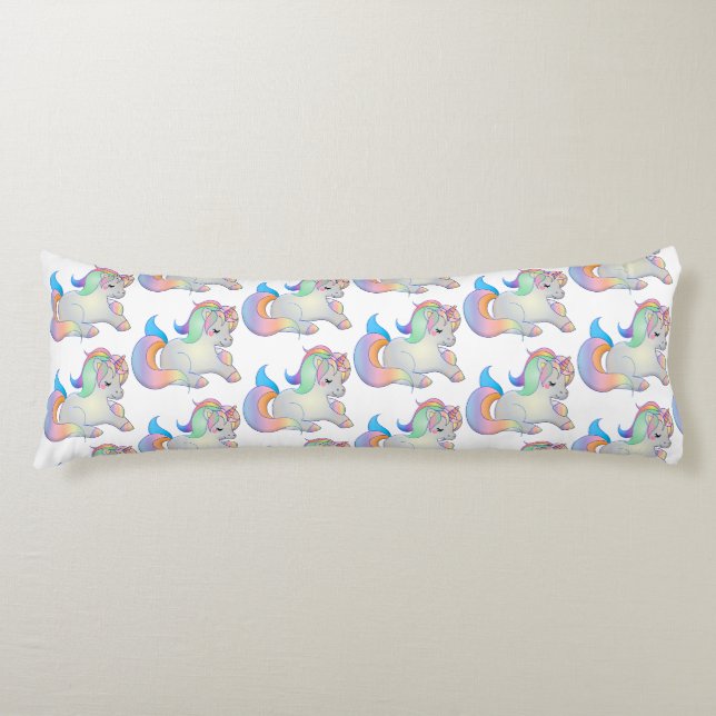 Niedliches Kleines Baby Einhorn Pastelbeet Seitenschläferkissen (Vorderseite)