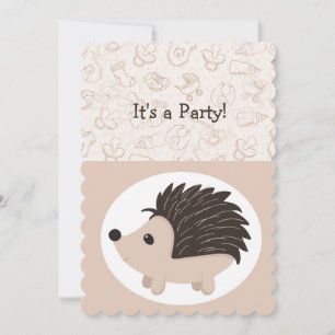 Niedliches kleines Baby Igel Tier Geburtstagskinde Einladung