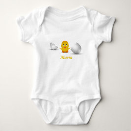 Niedliches kleines Baby-Küken Ihr Name Baby Strampler