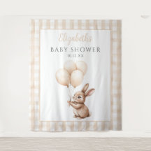Niedliches kleines Bunny Baby Dusche Foto Hintergr