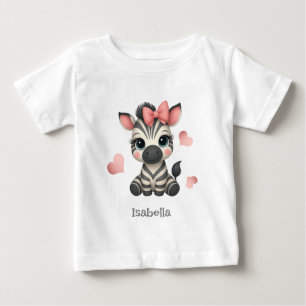 Niedliches kleines Cartoon-Zebra Baby T-shirt