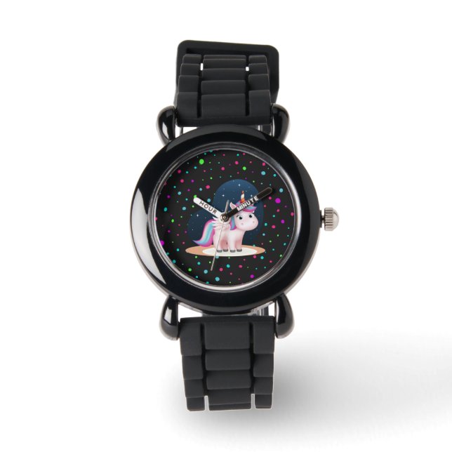 Niedliches Kleines Einhorn Armbanduhr (Vorderseite)