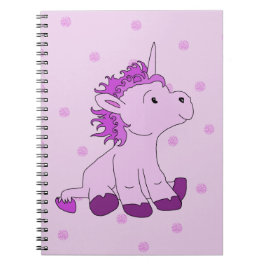 Niedliches Kleines Einhorn auf rosa Untergrund Notizblock