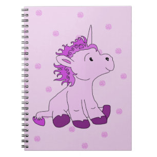Niedliches Kleines Einhorn auf rosa Untergrund Notizblock