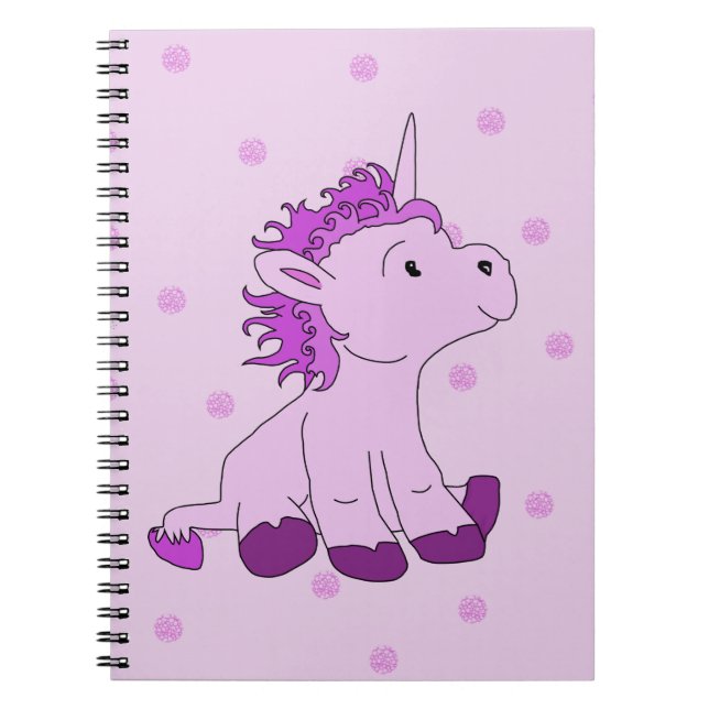 Niedliches Kleines Einhorn auf rosa Untergrund Notizblock (Vorderseite)