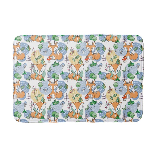 Niedliches kleines Fox-Muster Badematte (Vorderseite)