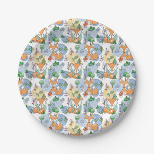 Niedliches kleines Fox-Muster Pappteller