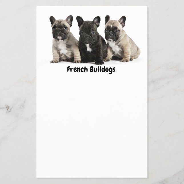 Niedliches kleines französisches Bulldog-Label Flyer (Vorne)