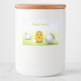 Niedliches kleines glückliches Osterbaby Lebensmitteletikett