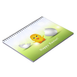 Niedliches kleines glückliches Osterbaby Notizblock