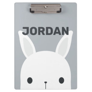 Niedliches kleines Hasen mit Personalisiertem Name Klemmbrett